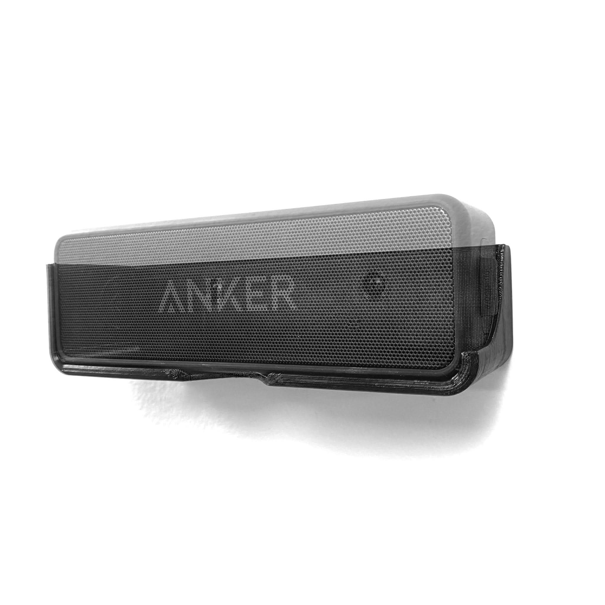 Anker Soundcore 2 speaker shown mounted on the Spartan Mounts wall mount for a clean, space-saving setup