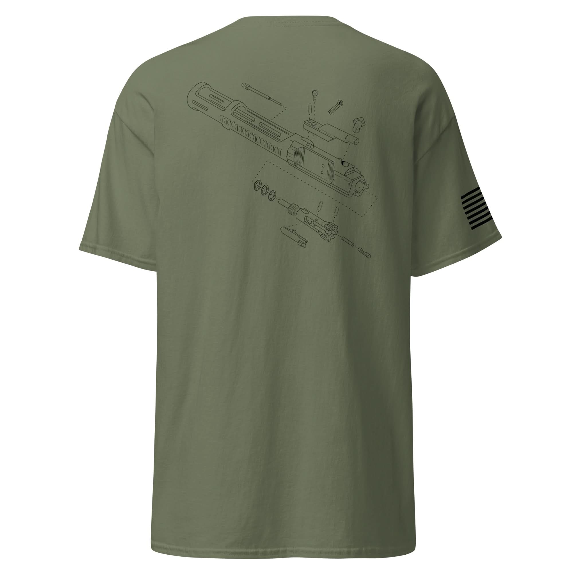 BCG Exploded Shirt | Black Ink by Spartan Mounts img - 11 - Mounting and Storage Solution