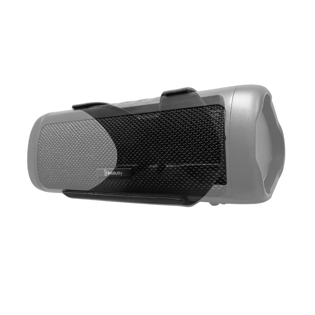 BolaButty X-GO C27-C speaker shown mounted on the Spartan Mounts wall mount for a clean, space-saving setup