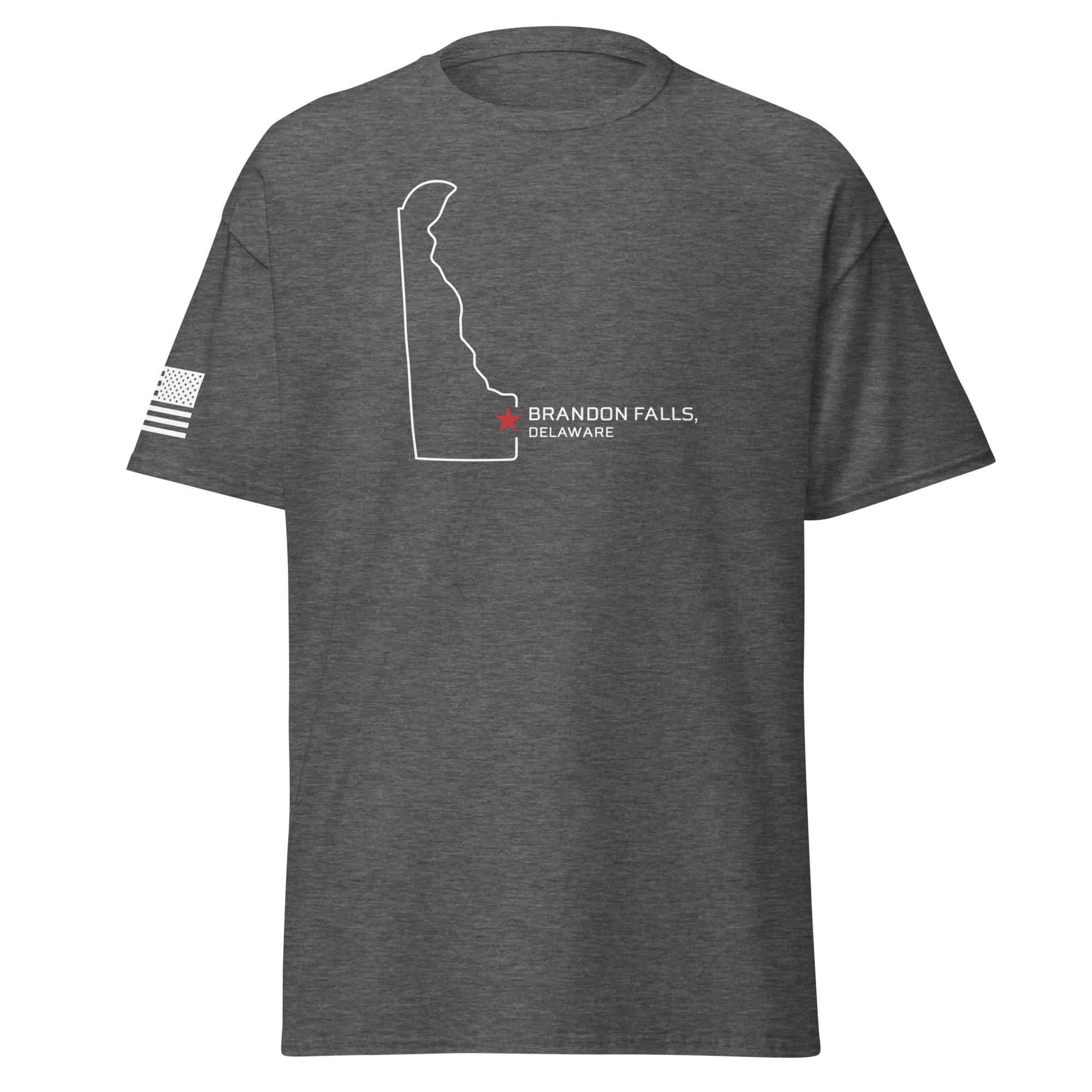 Brandon Falls Shirt | White Ink by Spartan Mounts img - 1 - Mounting and Storage Solution