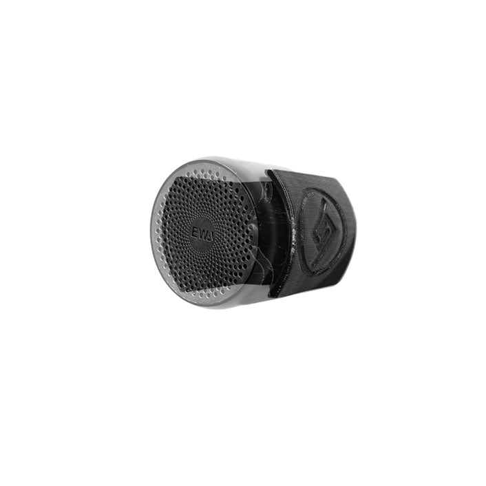 EWA A106 Pro speaker shown mounted on the Spartan Mounts wall mount for a clean, space-saving setup
