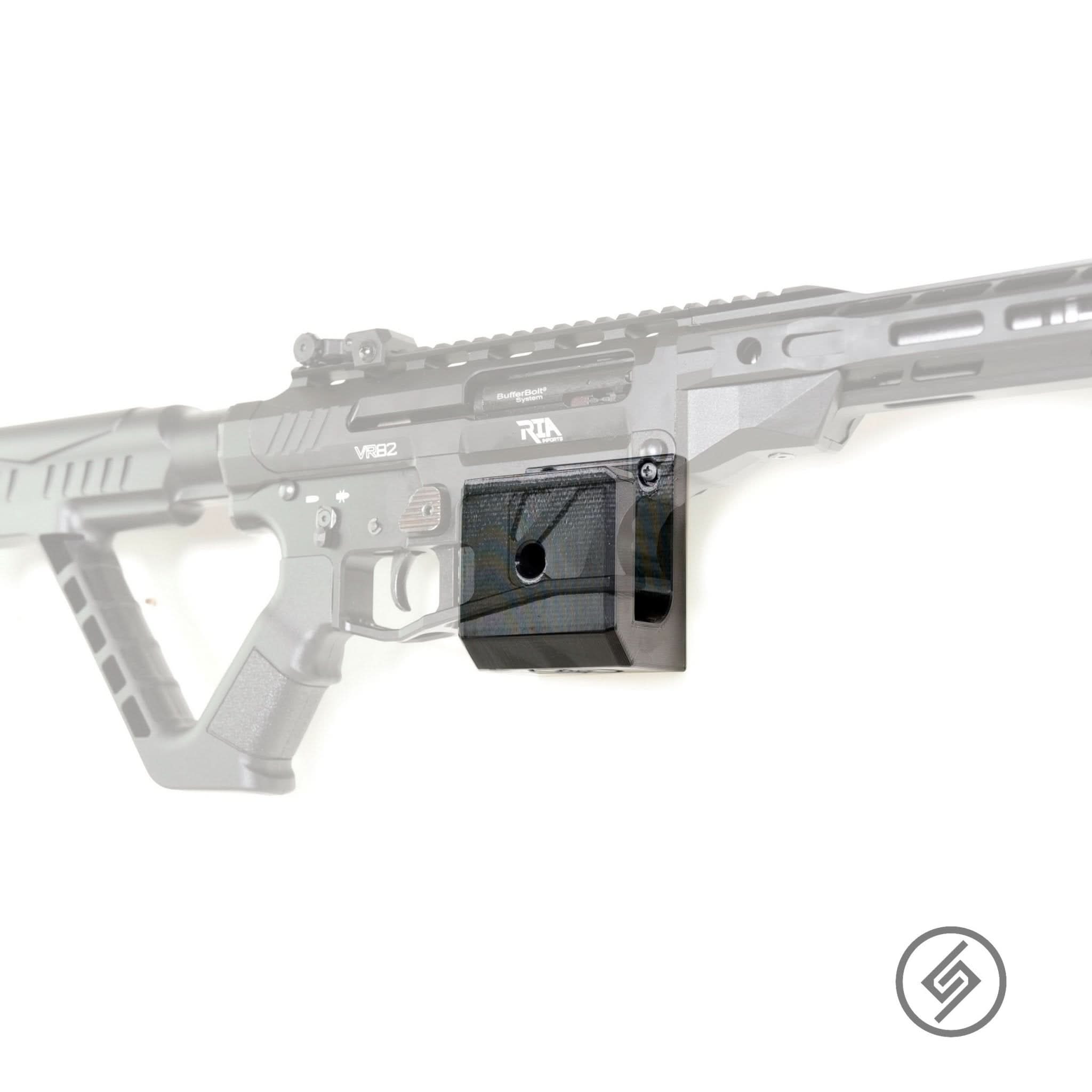Rock Island VR82 shotgun shown mounted on the Spartan Mounts wall hook for secure, quick-access storage