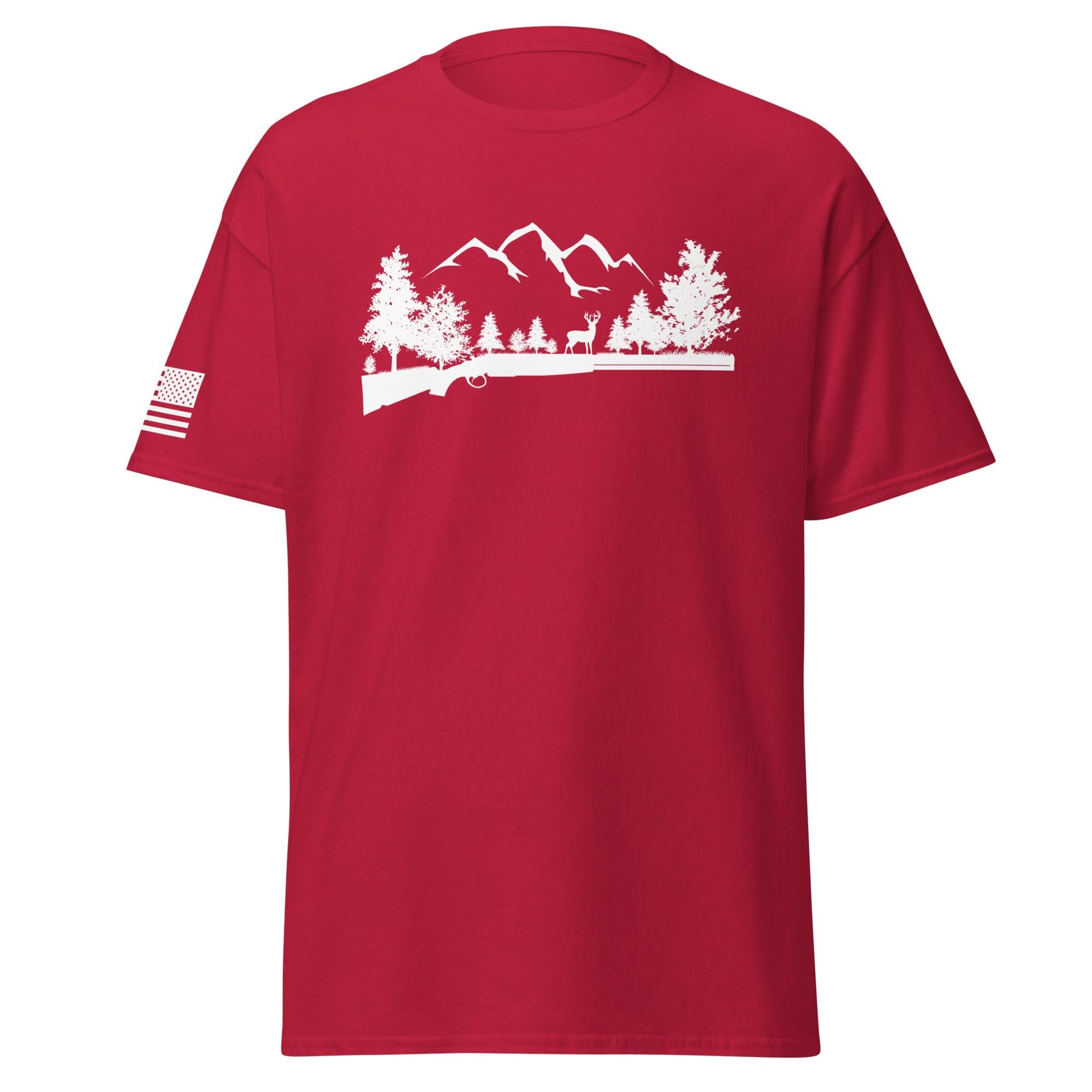 Shotgun and Mountains Shirt | White Ink by Spartan Mounts img - 16 - Mounting and Storage Solution