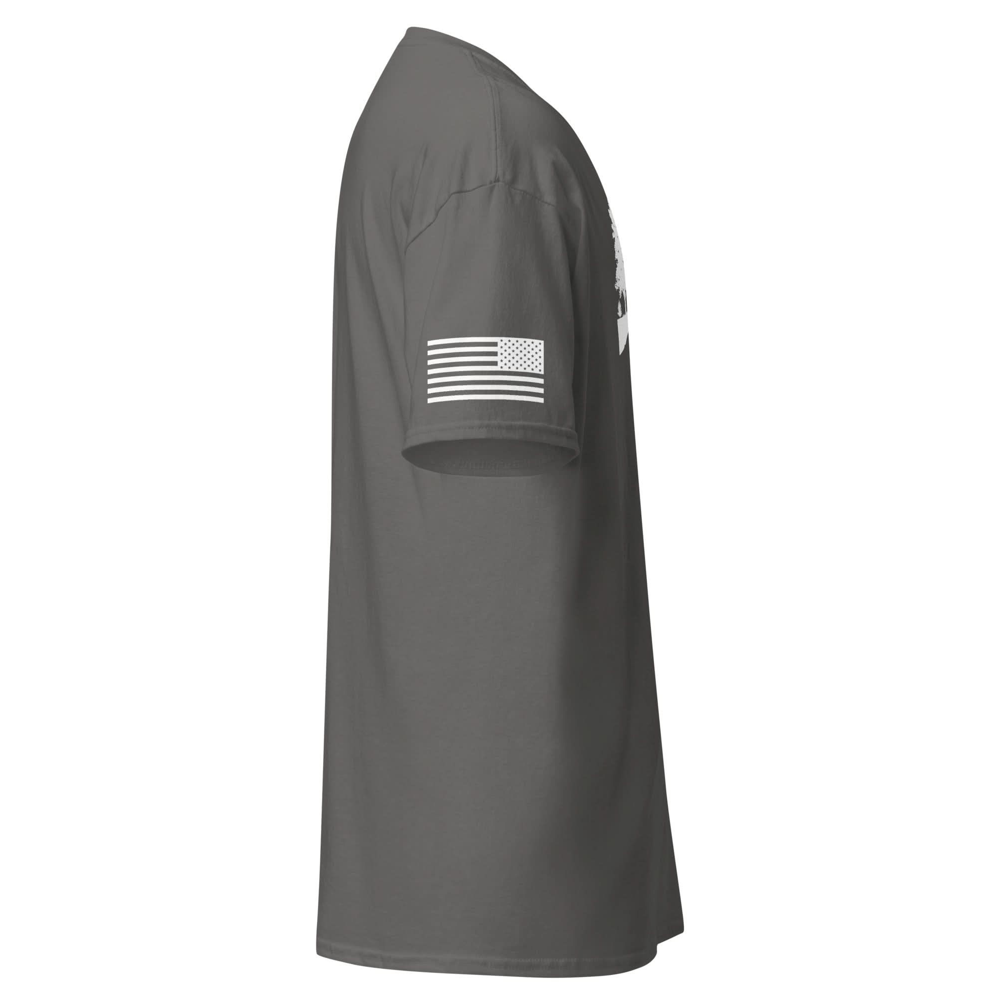Shotgun and Mountains Shirt | White Ink by Spartan Mounts img - 3 - Mounting and Storage Solution