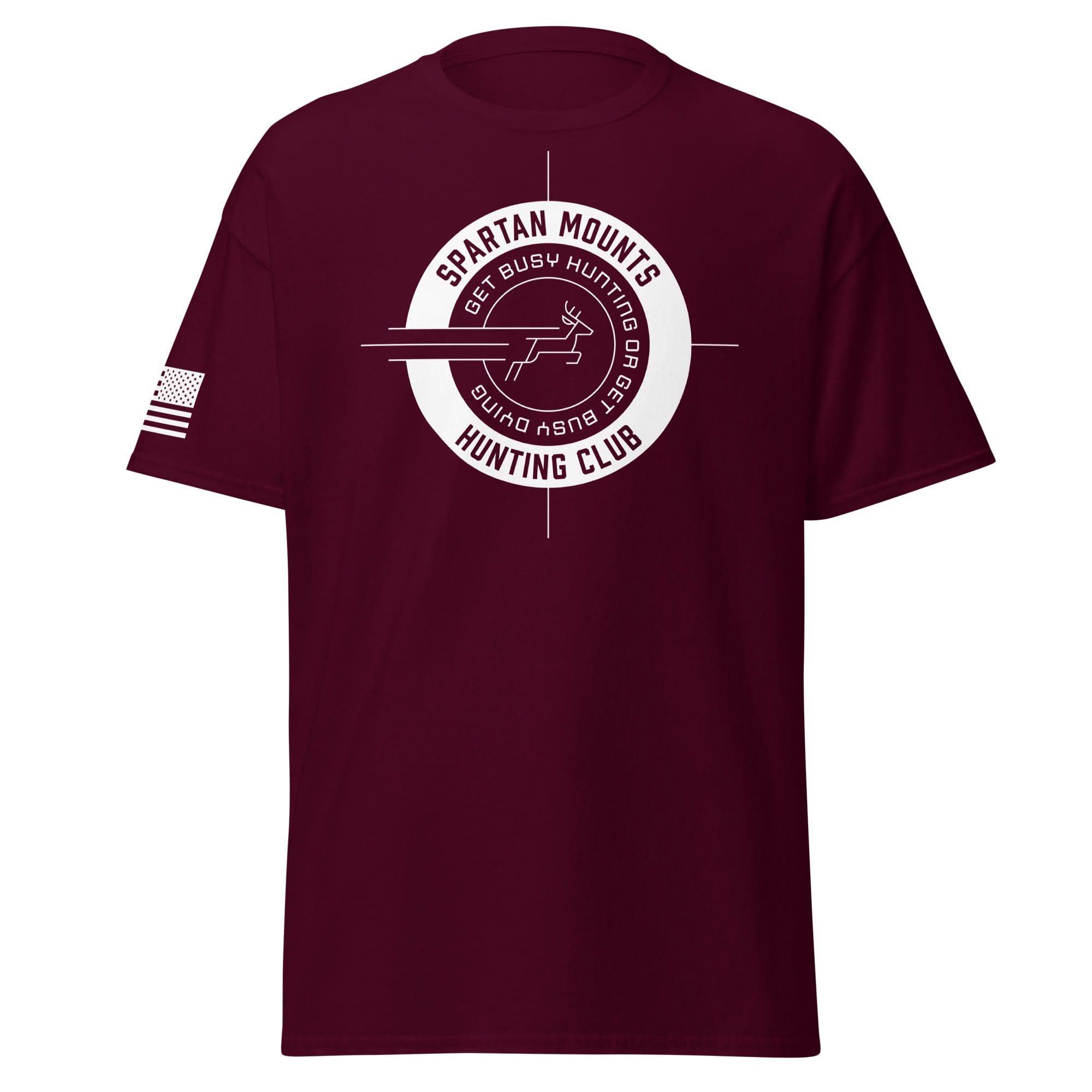 Spartan Hunting Club Shirt | White Ink by Spartan Mounts img - 4 - Mounting and Storage Solution