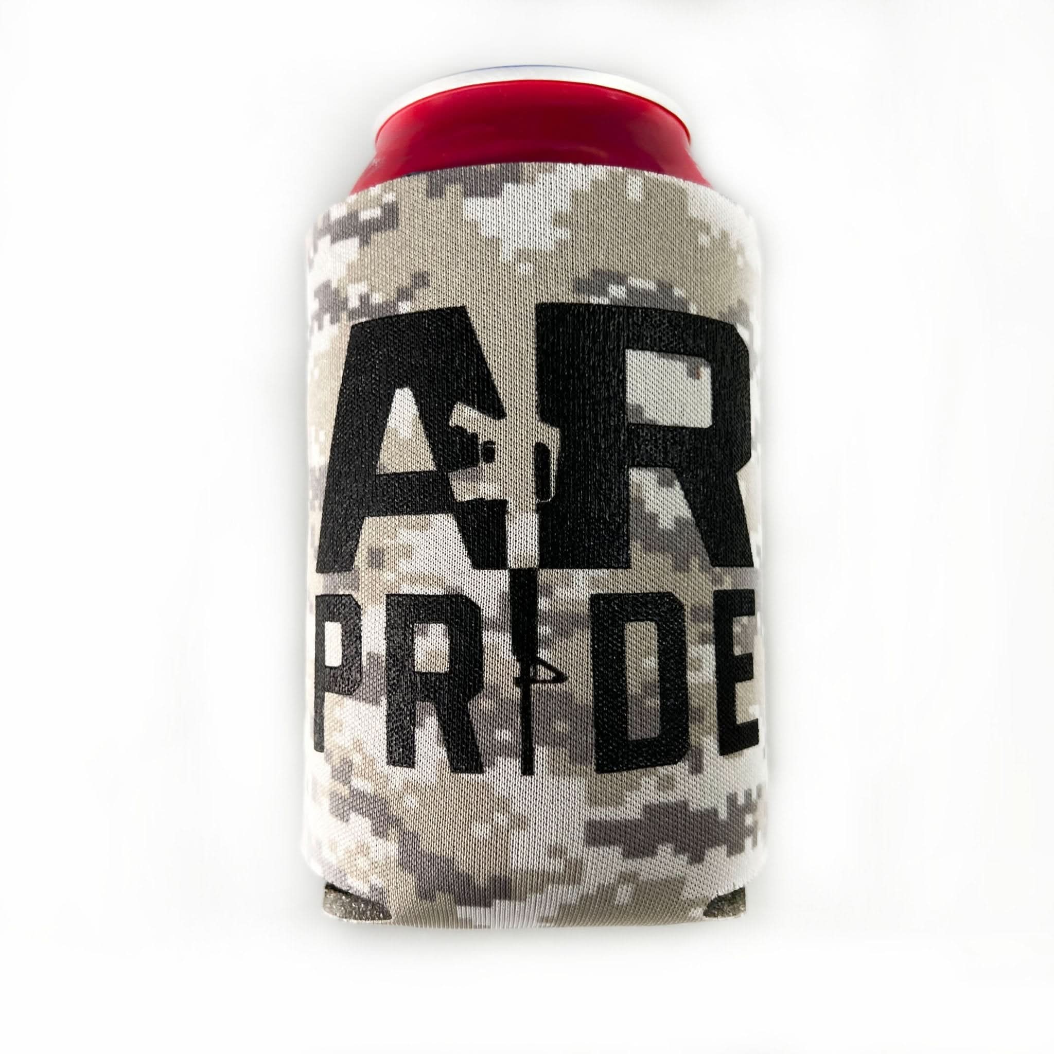 Spartan Mounts branded drink koozie