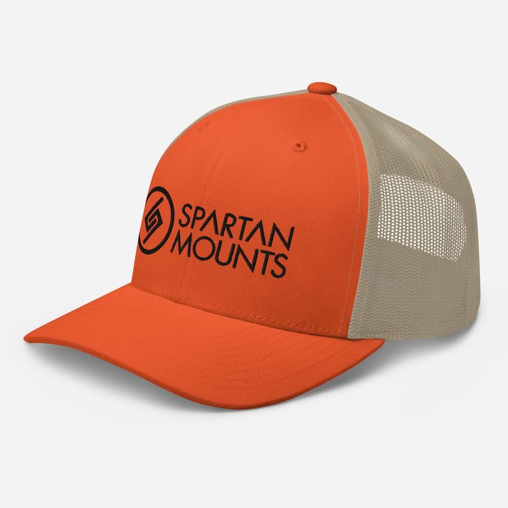 Spartan Mounts logo hat with black embroidery