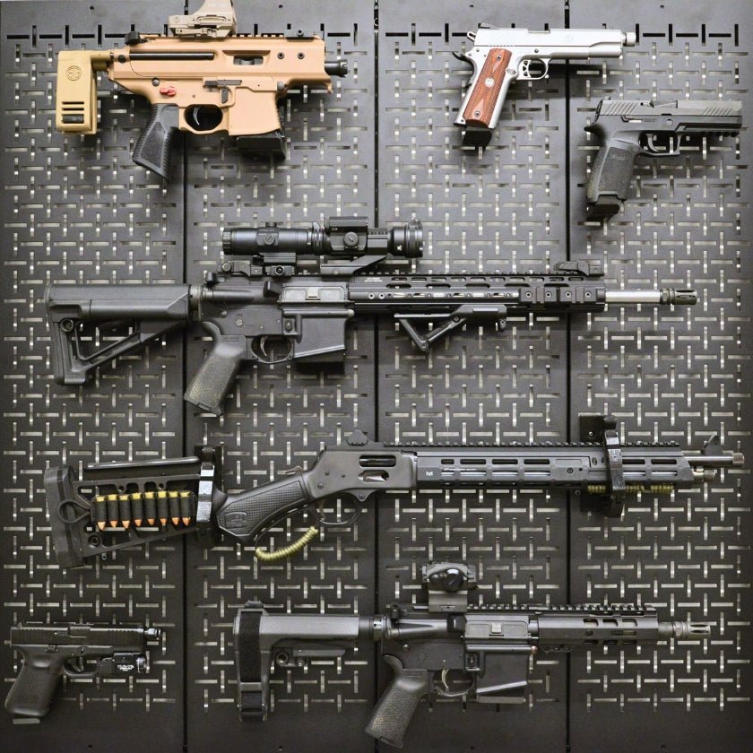 Gun Wall Panel Systems Compared: SpartanGrid vs Gallow, Hold Up Displays, Tactical Walls, Savior and SecureIt - Spartan Mounts