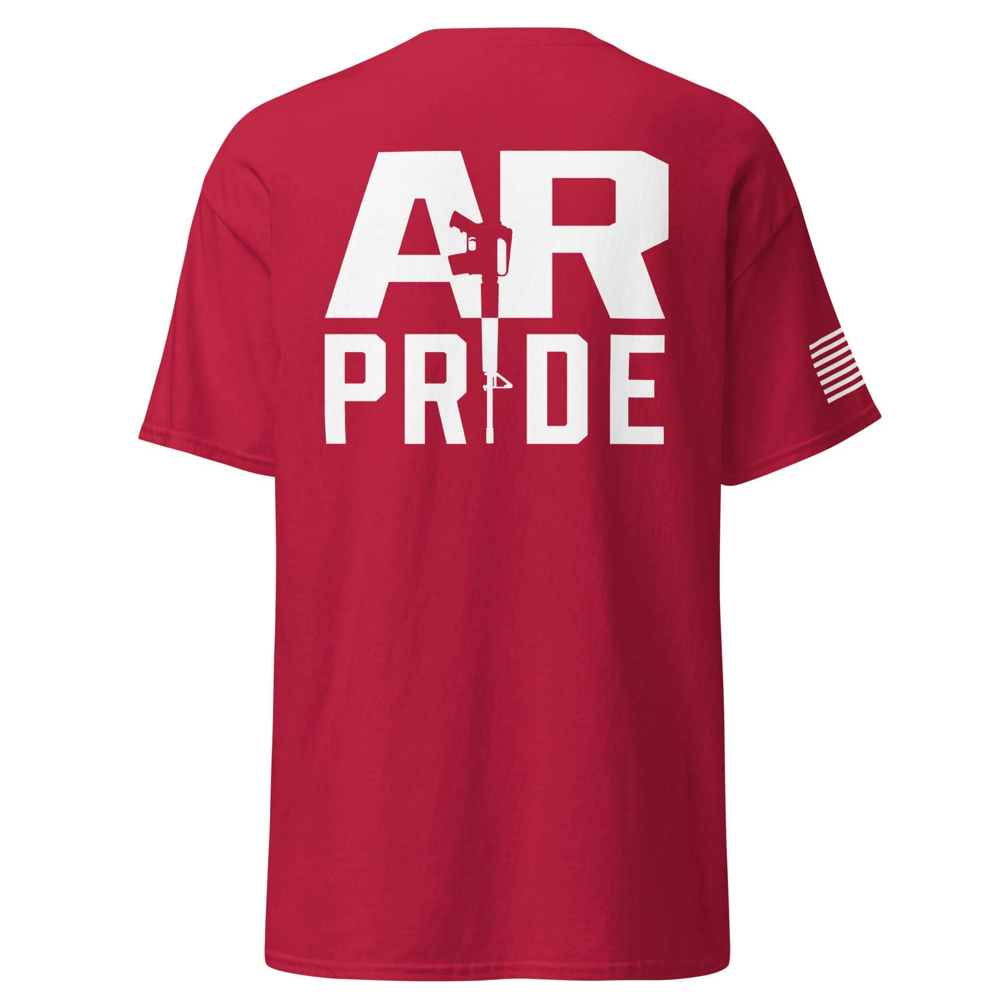 AR Pride Shirt | White Ink Spartan Mounts Cardinal S 14