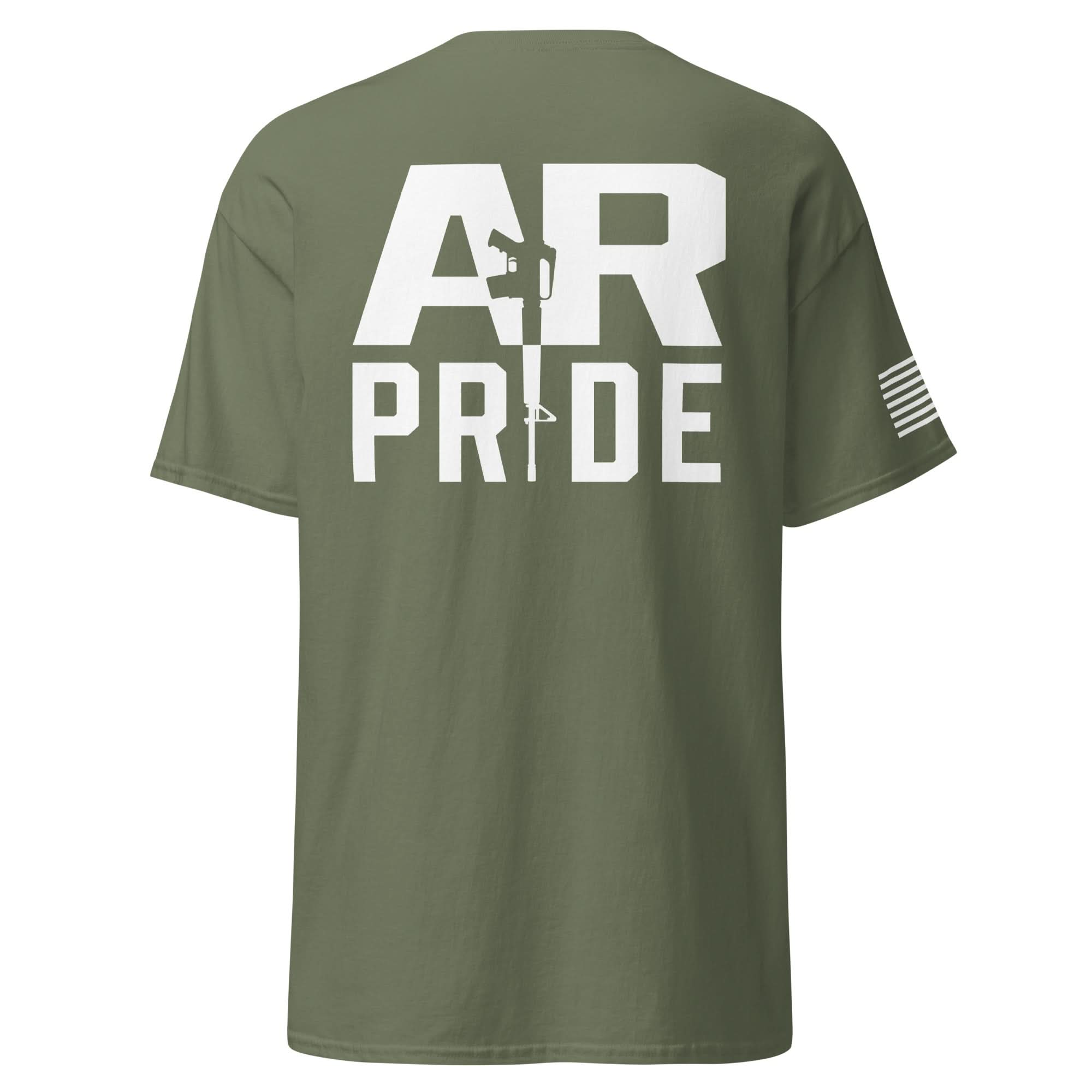 AR Pride Shirt | White Ink Spartan Mounts Military Green S 23