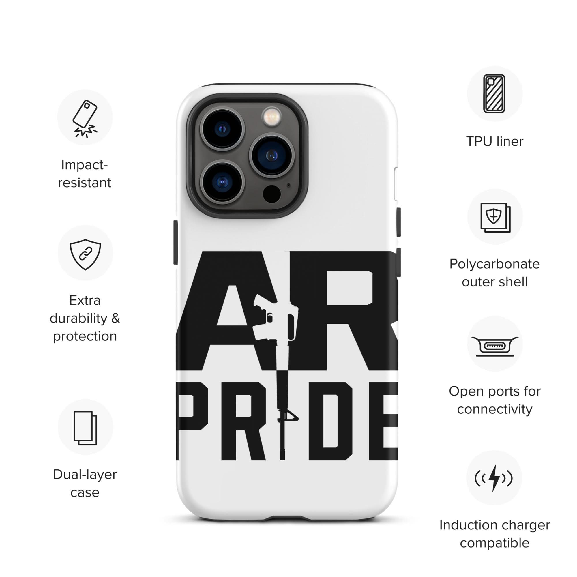 AR Pride Tough Case for iPhone® Spartan Mounts iPhone 13 Pro 11