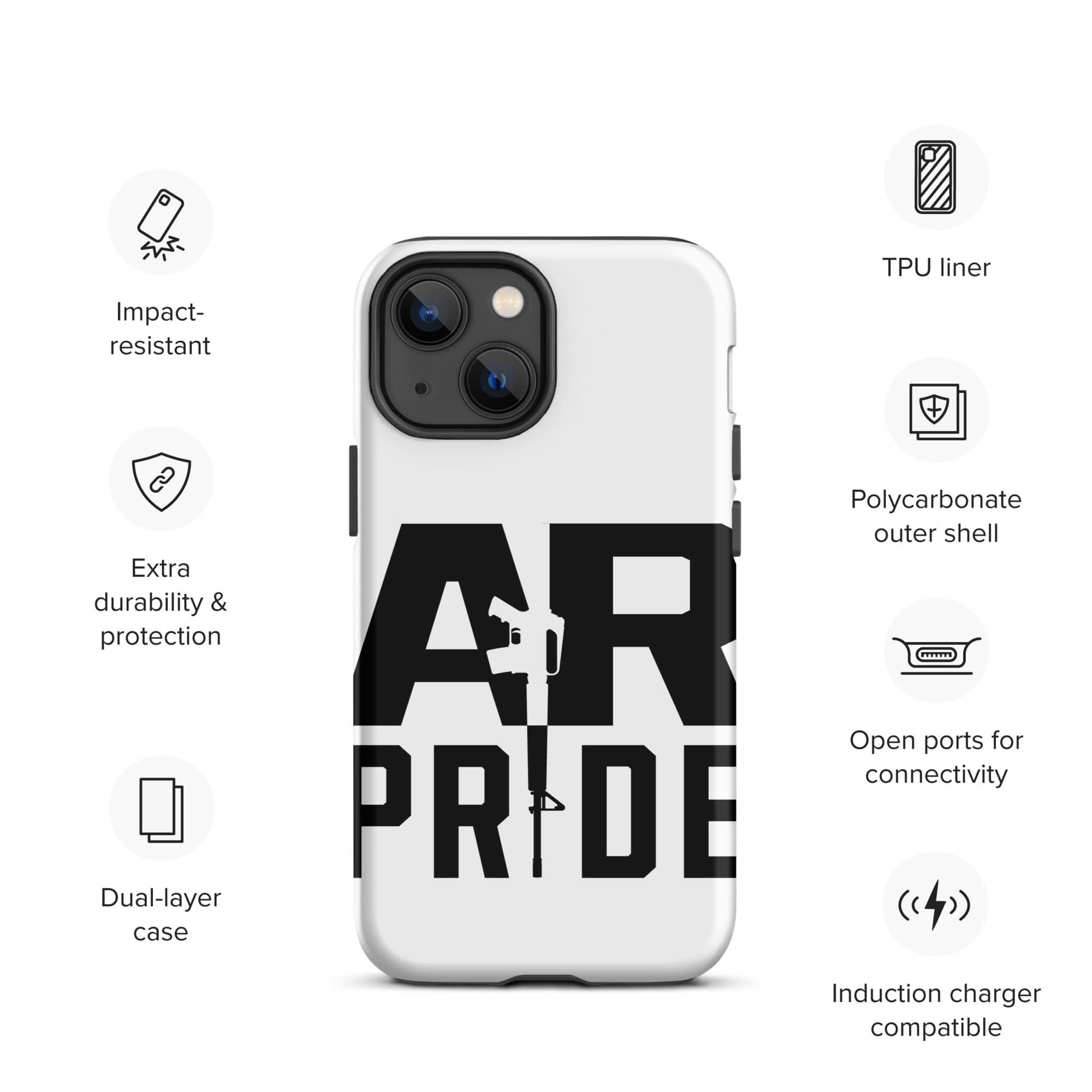 AR Pride Tough Case for iPhone® Spartan Mounts iPhone 13 mini 9