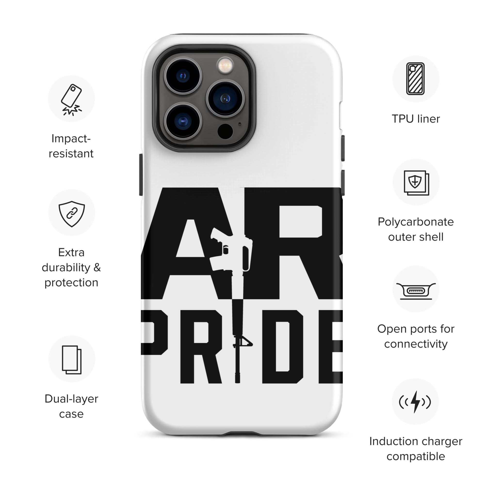 AR Pride Tough Case for iPhone® Spartan Mounts iPhone 14 Pro Max 1