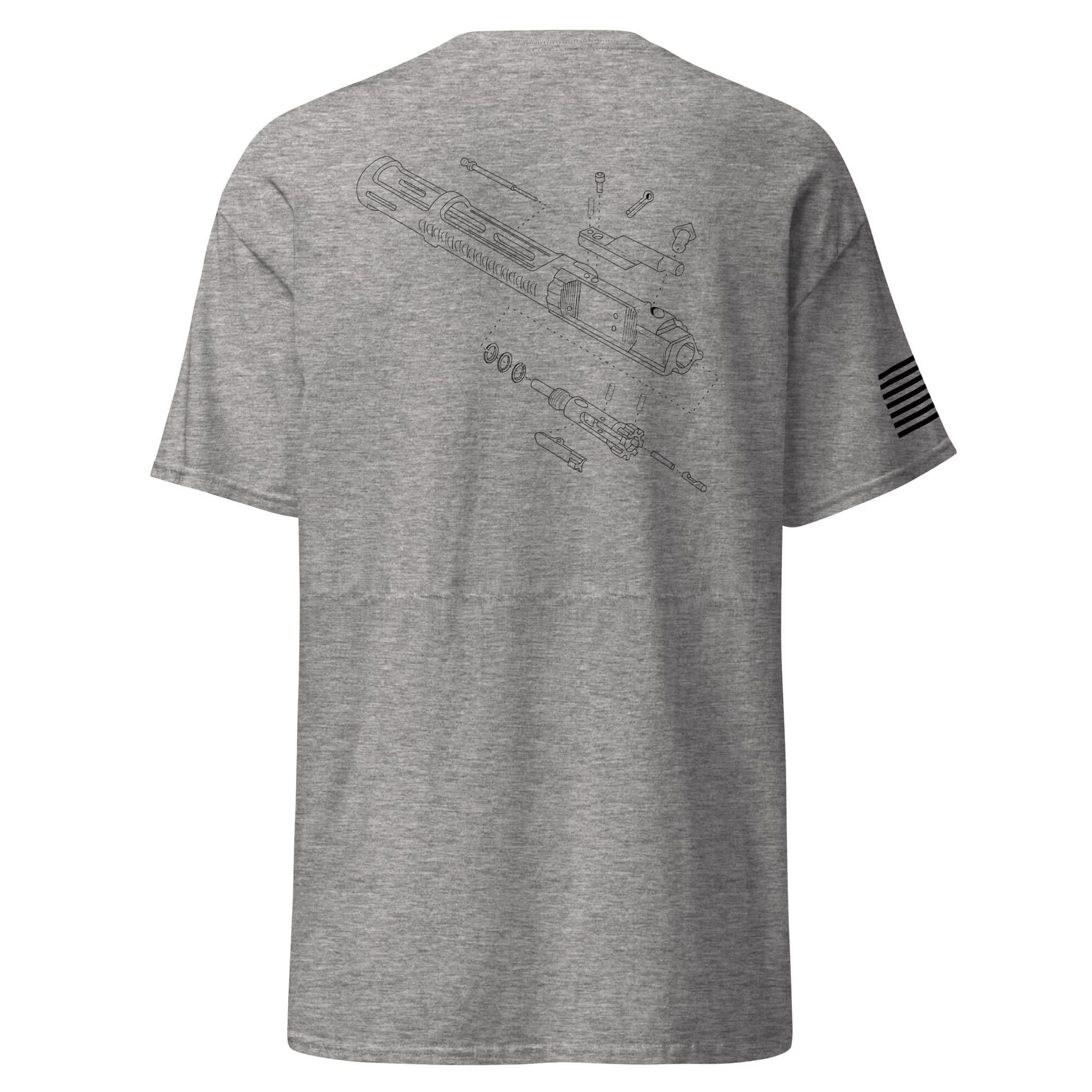 BCG Exploded Shirt | Black Ink by Spartan Mounts img - 20 - Mounting and Storage Solution
