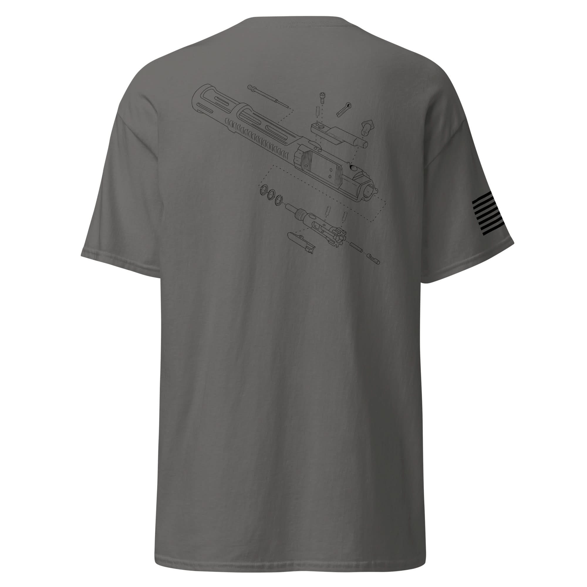 BCG Exploded Shirt | Black Ink by Spartan Mounts img - 8 - Mounting and Storage Solution