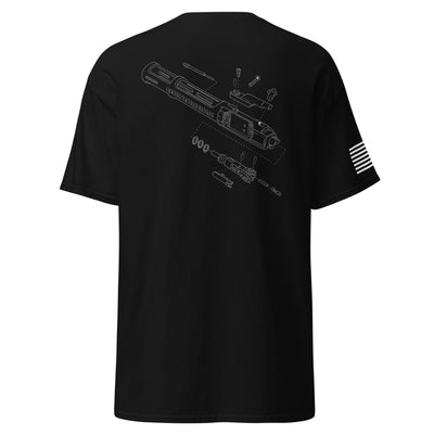 BCG Exploded Shirt | White Ink by Spartan Mounts img - 8 - Mounting and Storage Solution