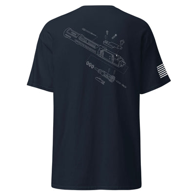 BCG Exploded Shirt | White Ink by Spartan Mounts img - 11 - Mounting and Storage Solution