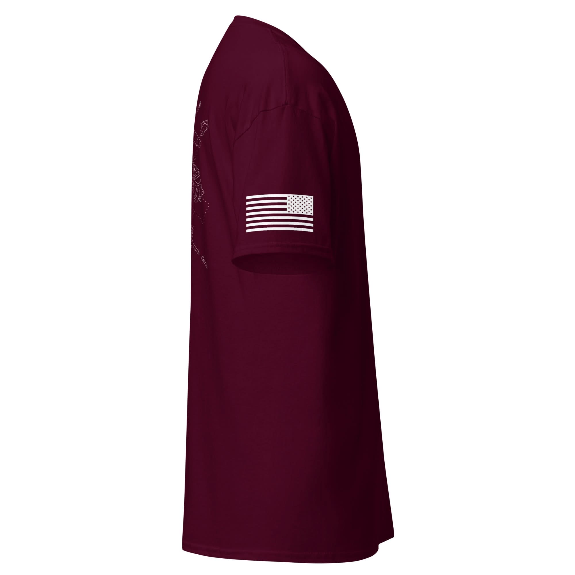 BCG Exploded Shirt | White Ink by Spartan Mounts img - 6 - Mounting and Storage Solution