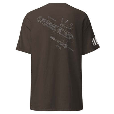 BCG Exploded Shirt | White Ink by Spartan Mounts img - 1 - Mounting and Storage Solution