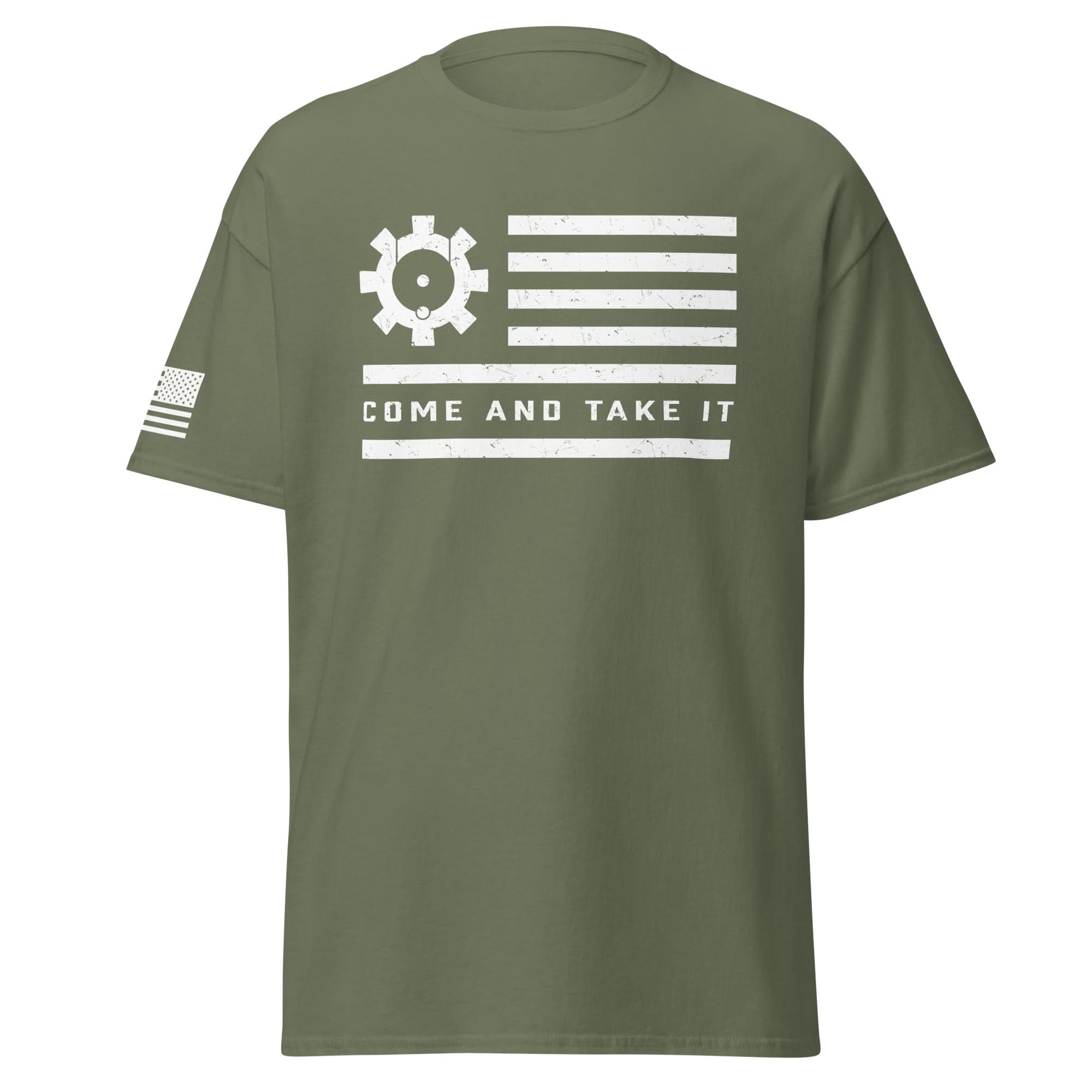 BCG Flag Shirt | White Ink by Spartan Mounts img - 22 - Mounting and Storage Solution