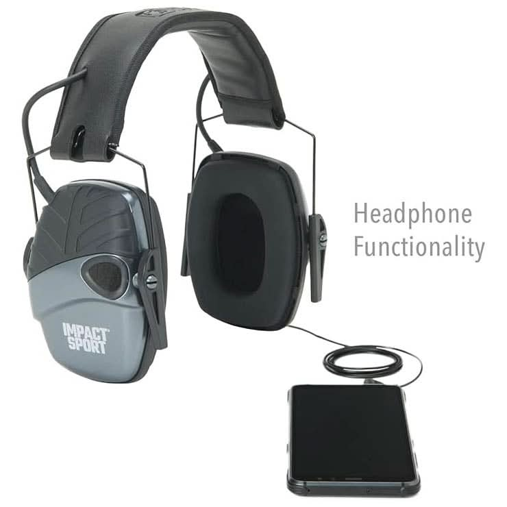 HOWARD LEIGHT IMPACT SPORT EARMUFFS GRAY 22DB Spartan Mounts 7