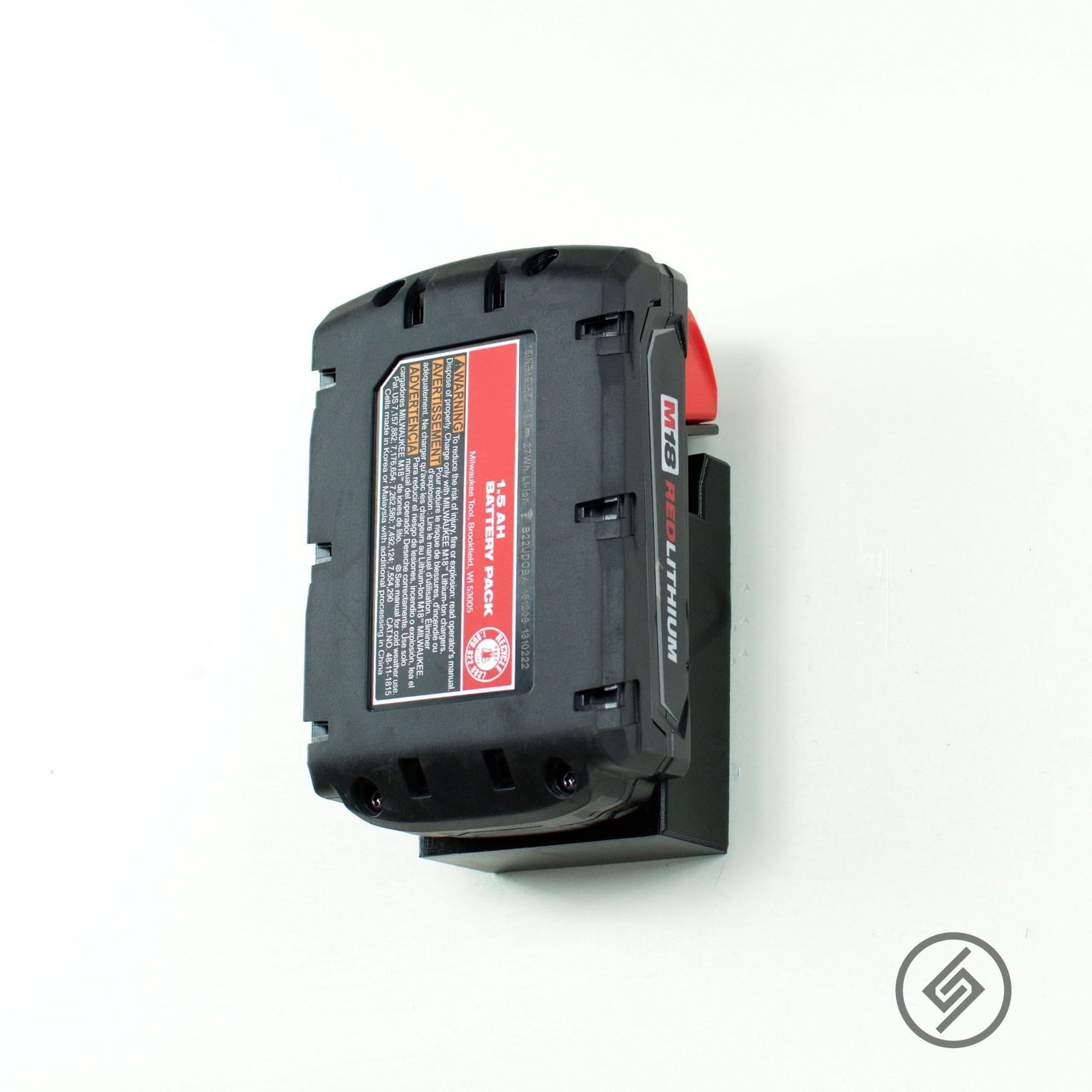 Milwaukee M18 Battery Mount (1x) by Spartan Mounts img - 2 - Mounting and Storage Solution