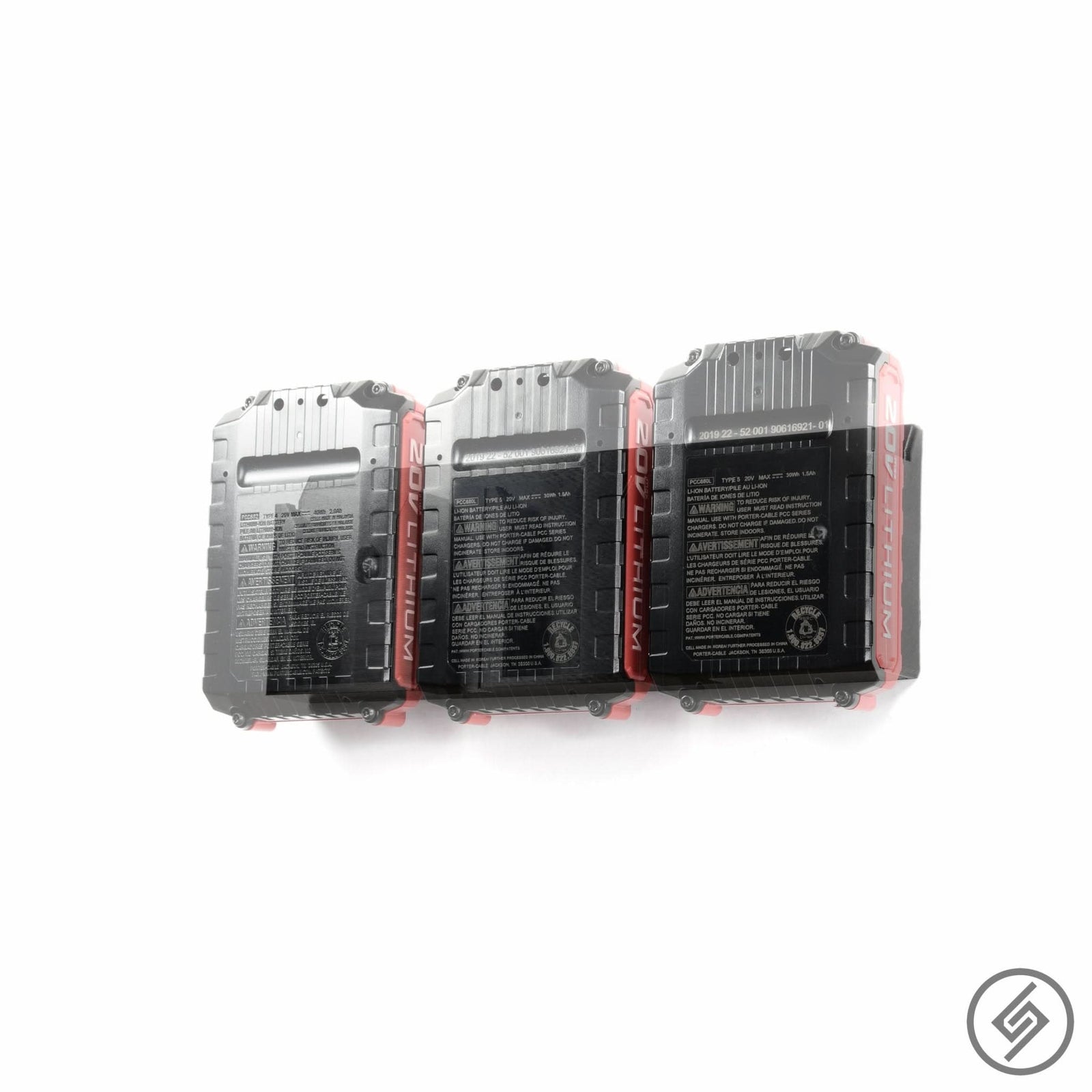 Porter Cable 20V Battery Mount by Spartan Mounts img - 1 - Mounting and Storage Solution