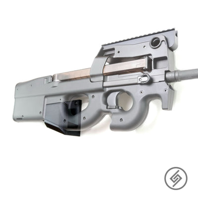 PS90 rifle shown mounted on the Spartan Mounts wall hook for secure, quick-access storage