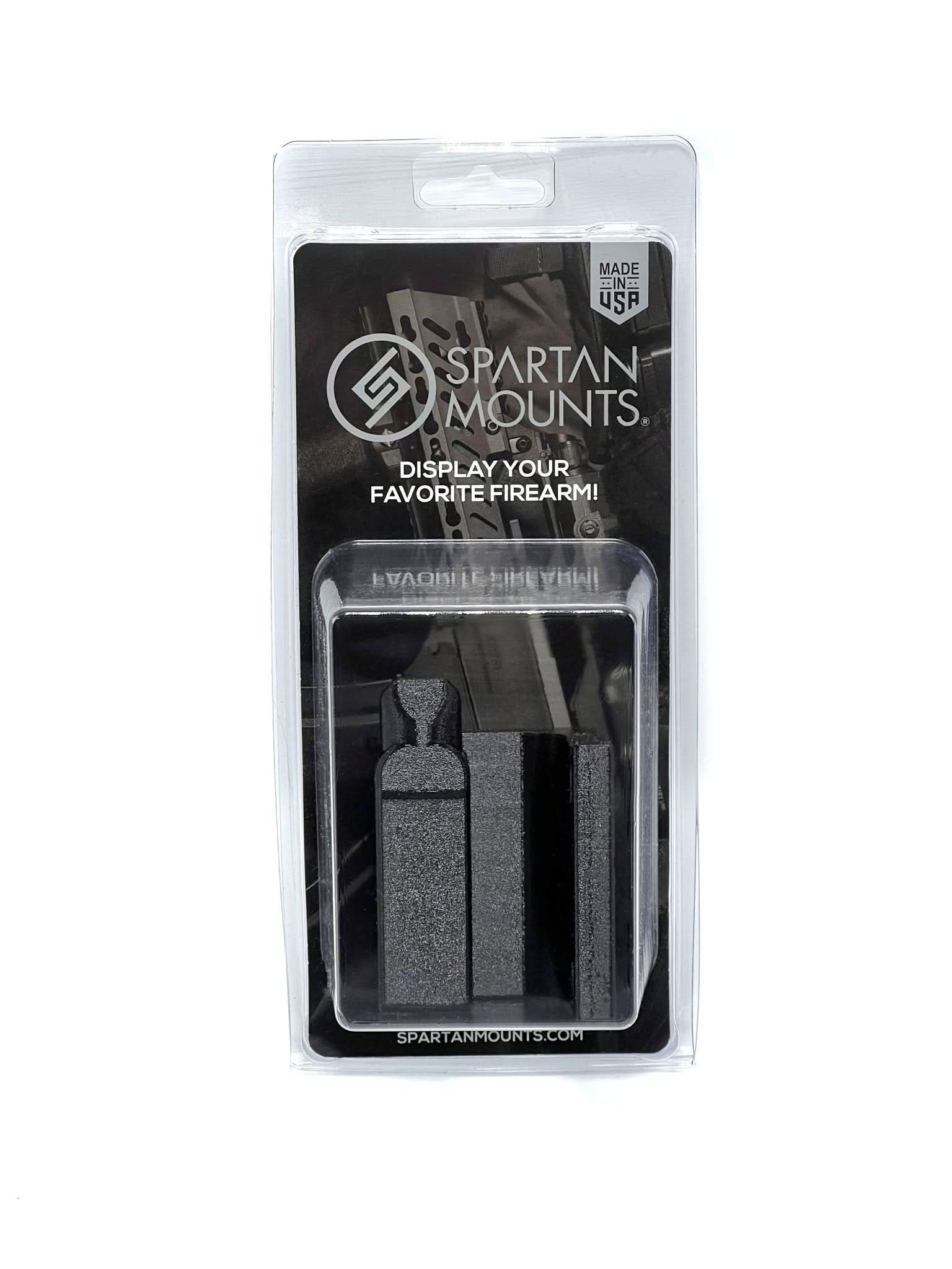 Spartan Mounts Remington 870 wall mount shown in retail packaging