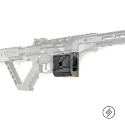 Rock Island VR82 shotgun shown mounted on the Spartan Mounts wall hook for secure, quick-access storage