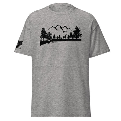 Shotgun and Mountains Shirt | Black Ink by Spartan Mounts img - 16 - Mounting and Storage Solution