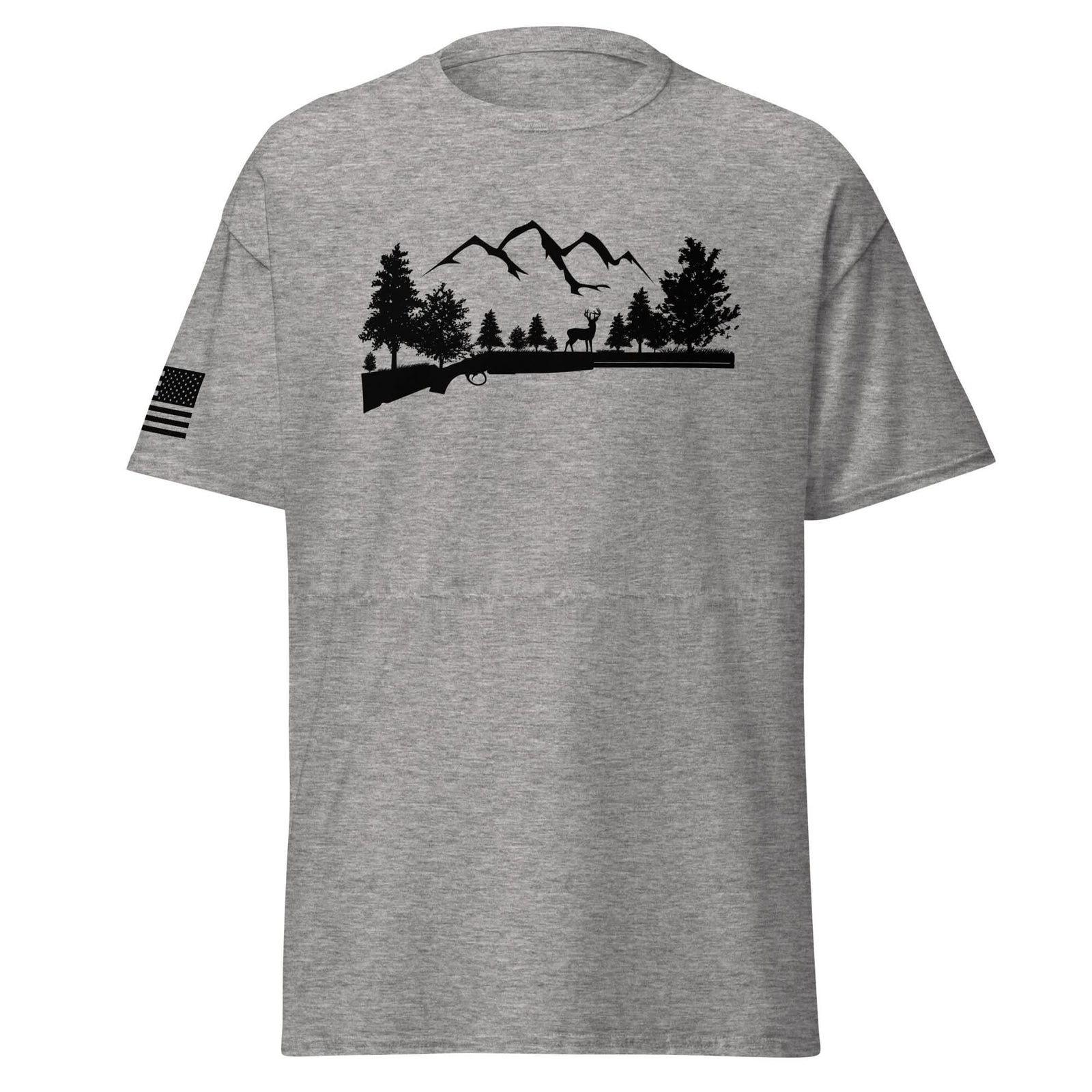 Shotgun and Mountains Shirt | Black Ink by Spartan Mounts img - 16 - Mounting and Storage Solution