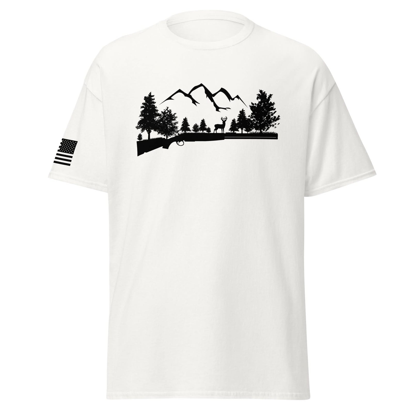 Shotgun and Mountains Shirt | Black Ink by Spartan Mounts img - 28 - Mounting and Storage Solution