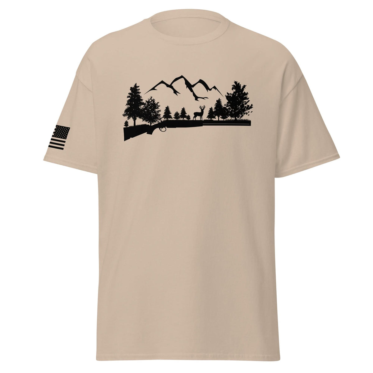 Shotgun and Mountains Shirt | Black Ink by Spartan Mounts img - 19 - Mounting and Storage Solution