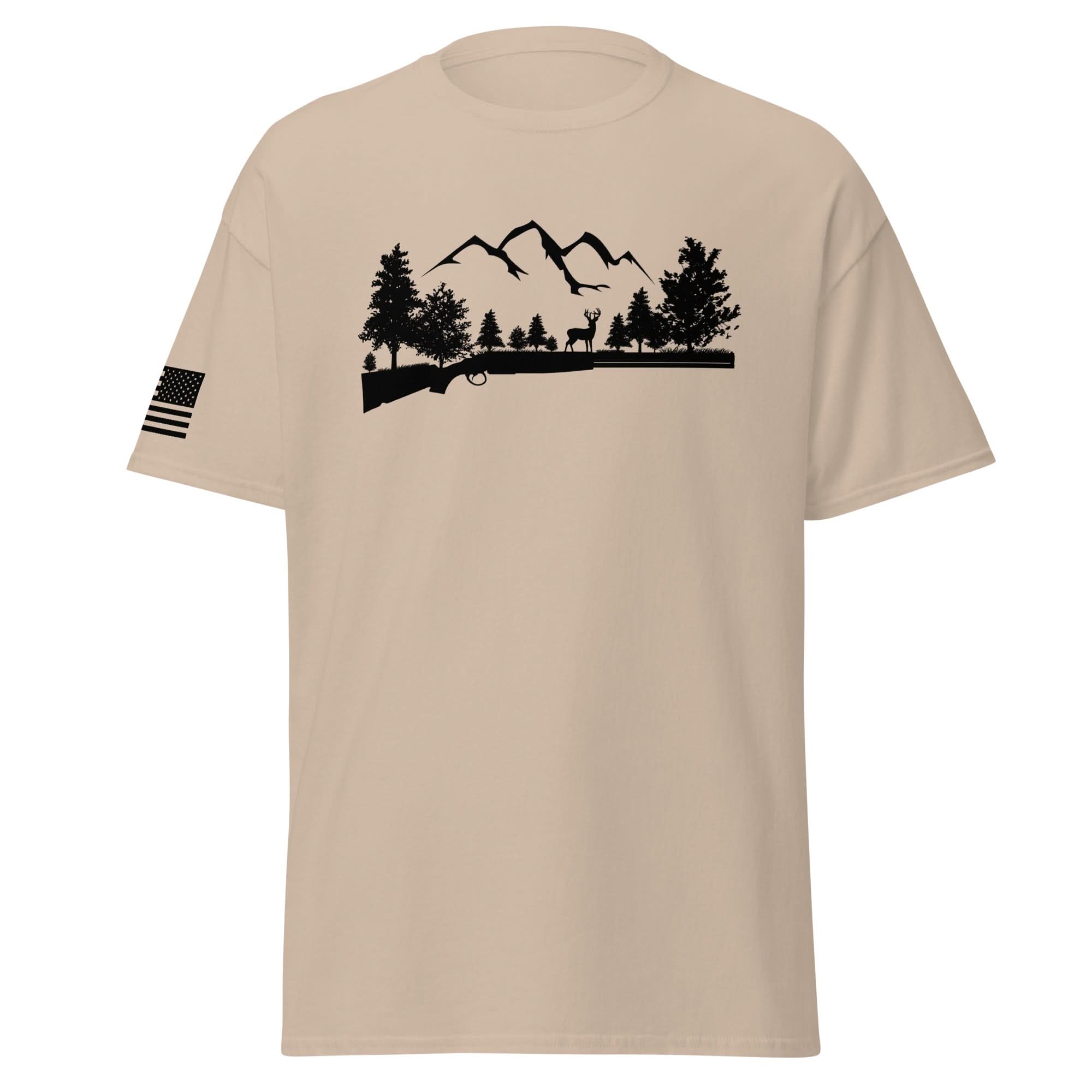 Shotgun and Mountains Shirt | Black Ink by Spartan Mounts img - 19 - Mounting and Storage Solution