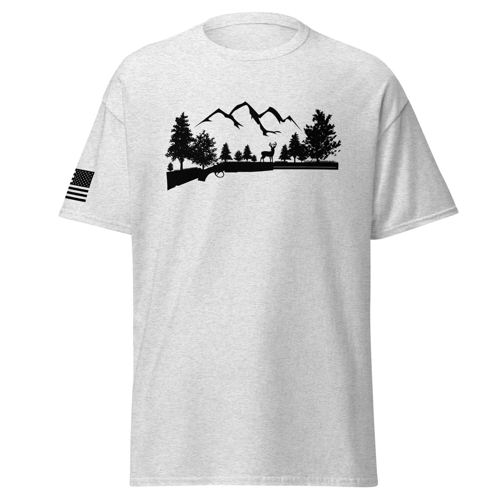 Shotgun and Mountains Shirt | Black Ink by Spartan Mounts img - 25 - Mounting and Storage Solution