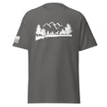 Shotgun and Mountains Shirt | White Ink by Spartan Mounts - Charcoal S