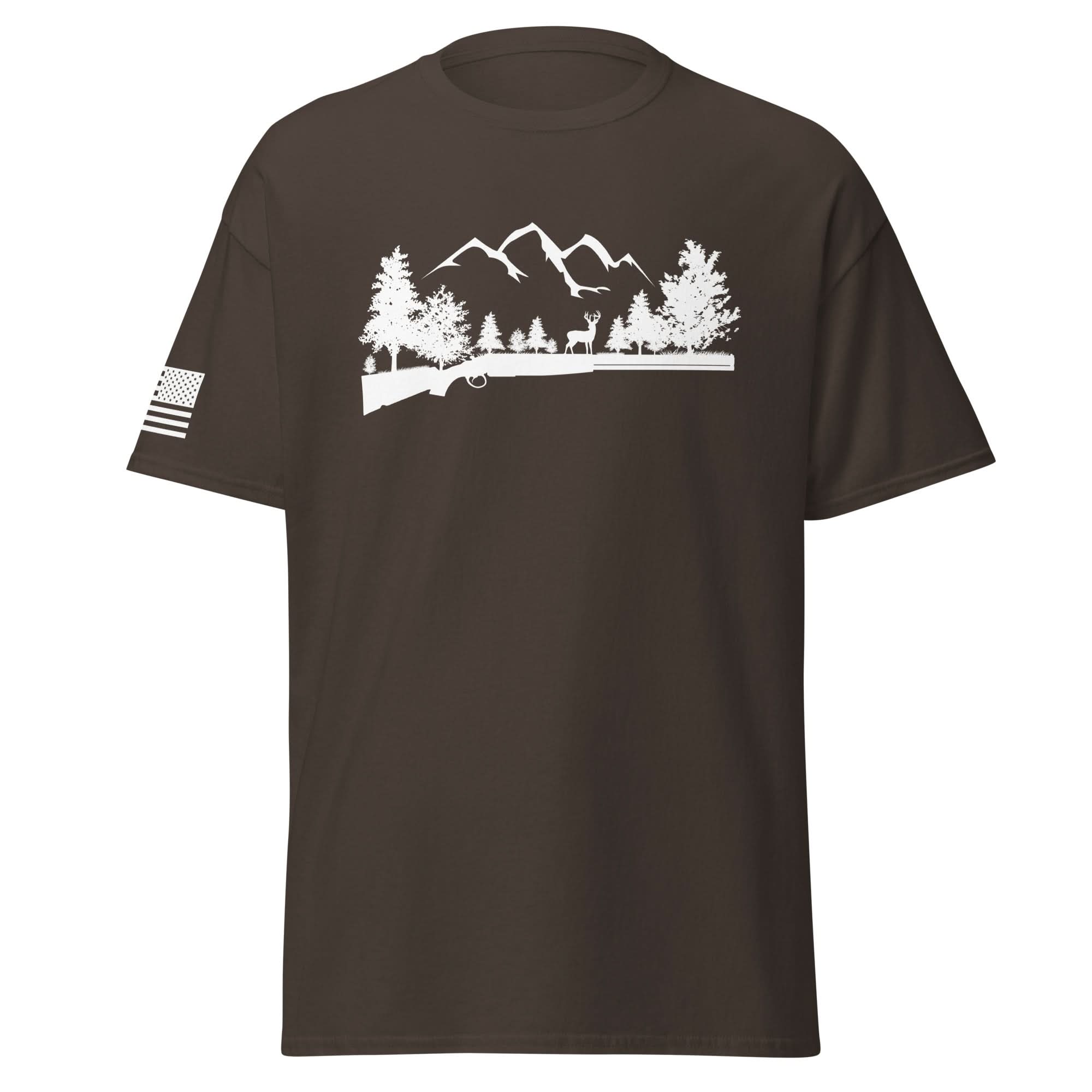 Shotgun and Mountains Shirt | White Ink by Spartan Mounts img - 13 - Mounting and Storage Solution