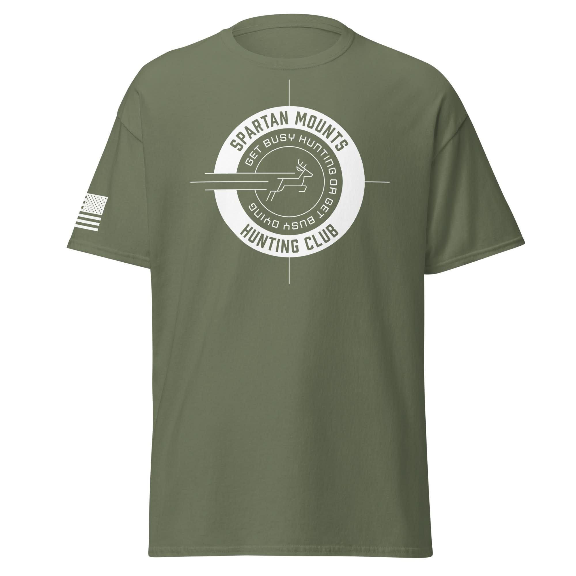 Spartan Hunting Club Shirt | White Ink by Spartan Mounts img - 1 - Mounting and Storage Solution