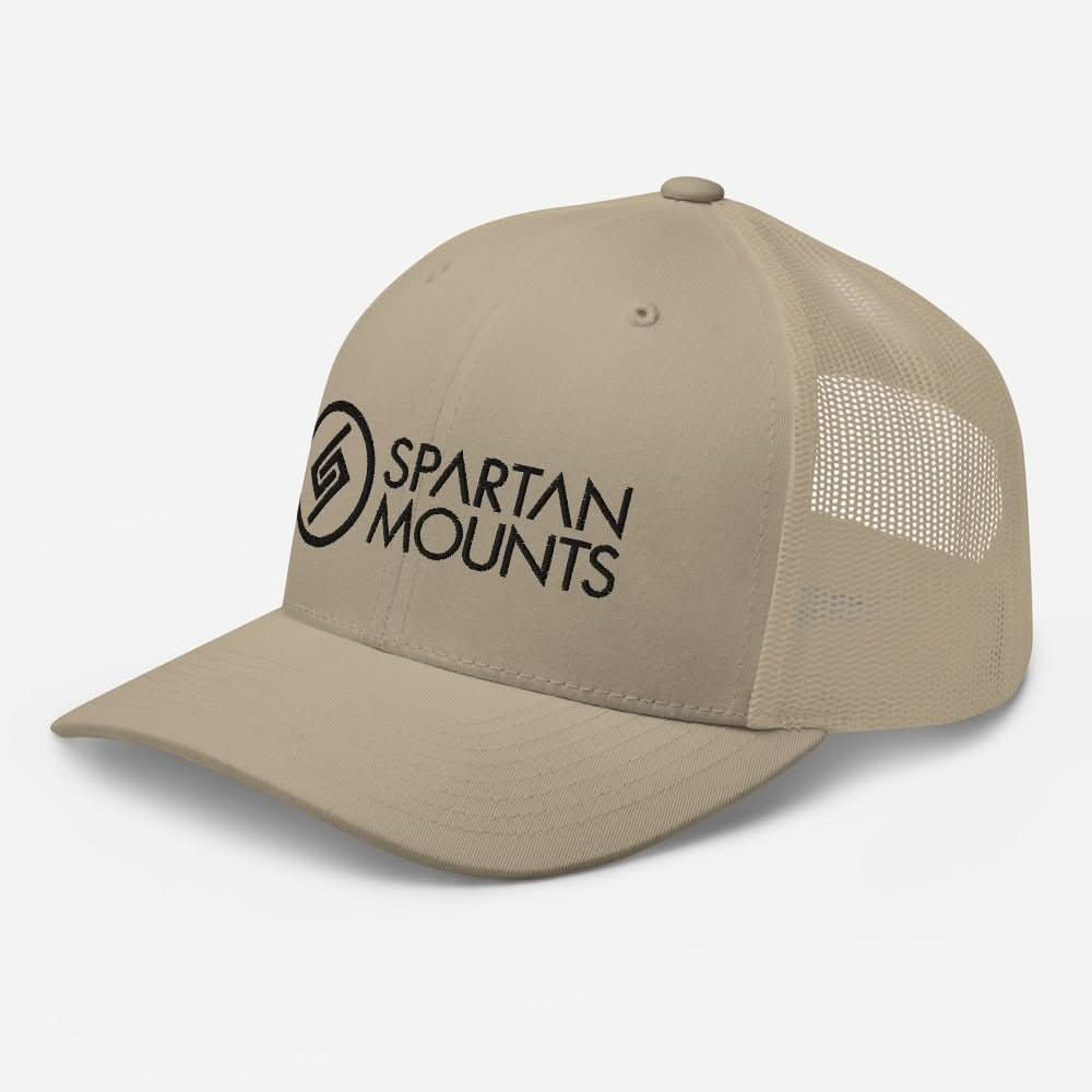 Spartan Logo Hat | Black Embroidery Spartan Mounts Khaki 2