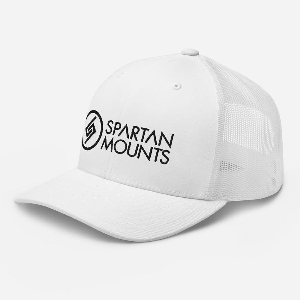 Spartan Logo Hat | Black Embroidery Spartan Mounts White 6