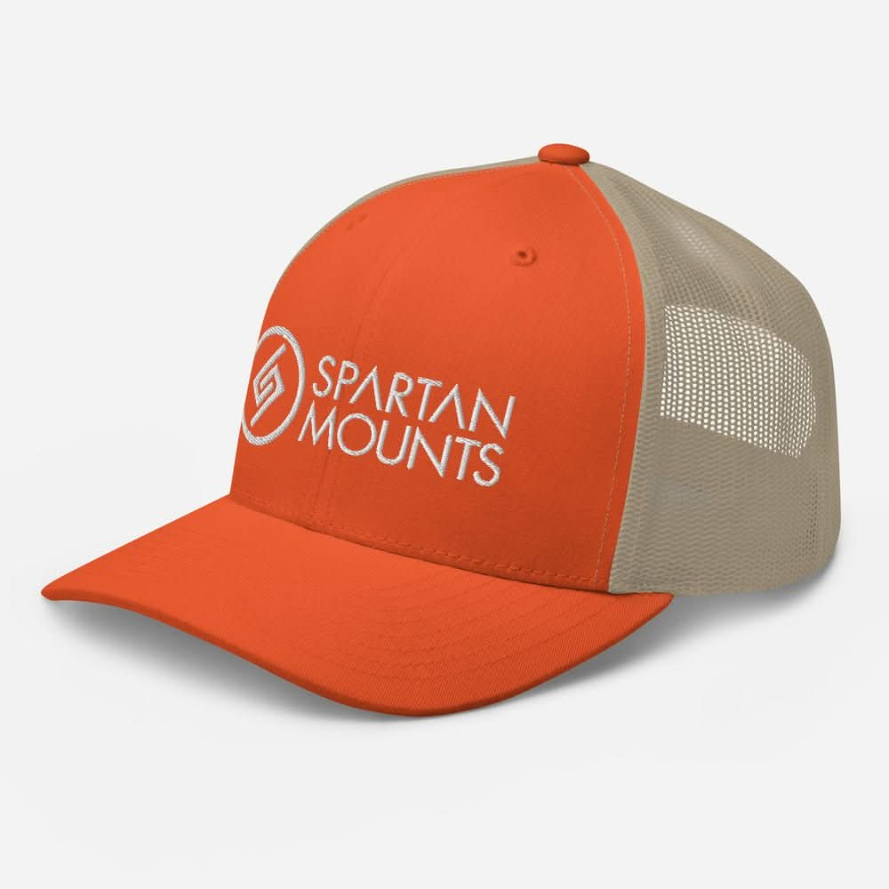 Spartan Logo Hat | White Embroidery Spartan Mounts Rustic Orange/ Khaki 5